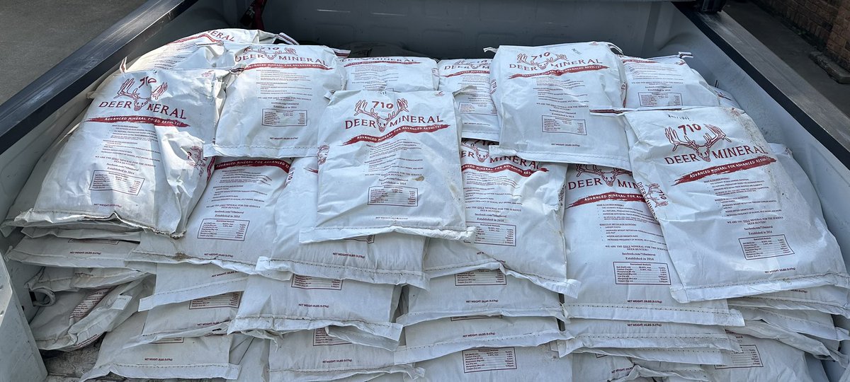 By 0800 Monday morning, there will be some very happy deer hunters!!!!!

710 Deer Mineral!!!!!