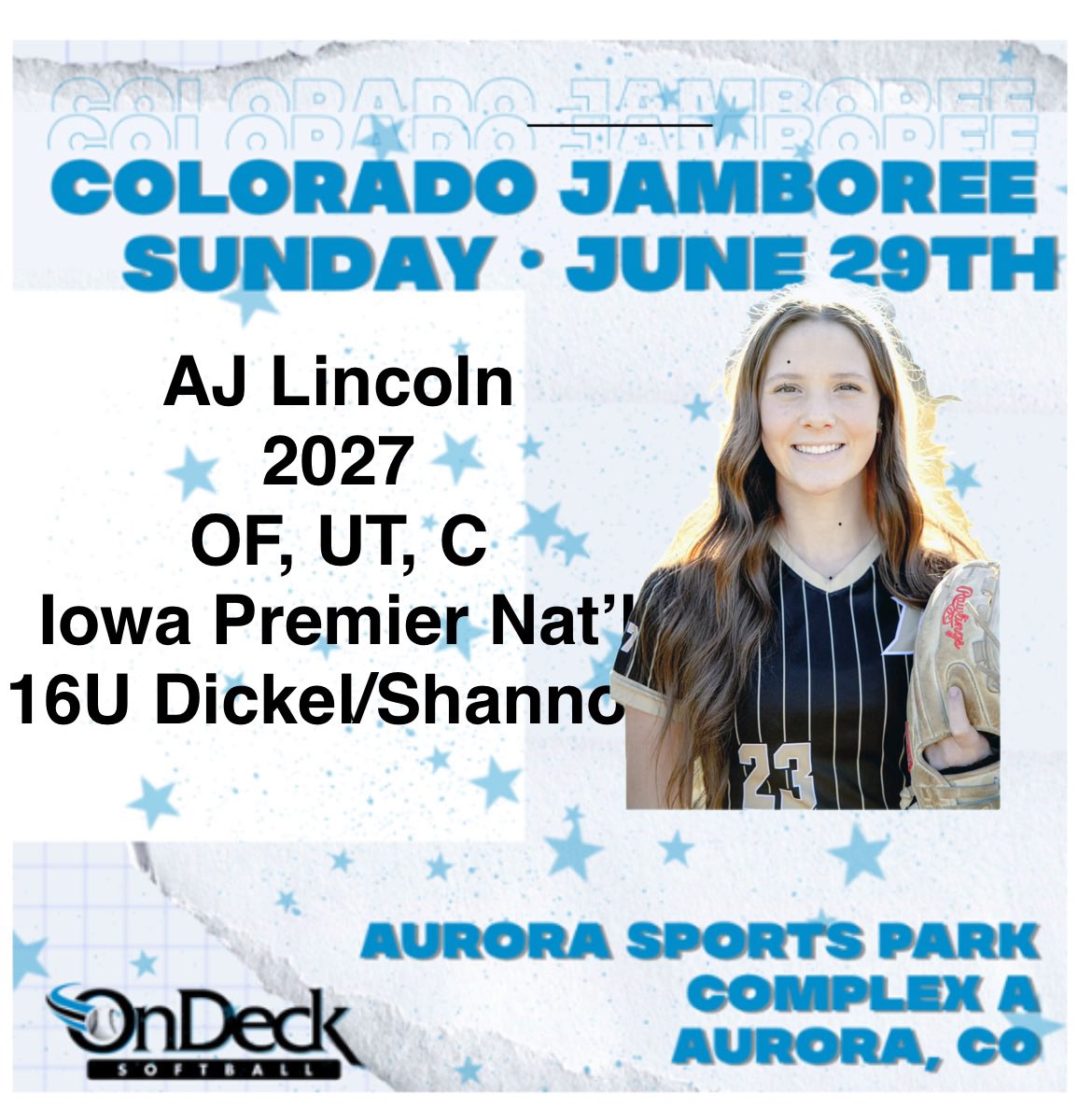 AJ LINCOLN (@ajlincoln23) on Twitter photo In Colorado this week. Here is where you will find me!
<a href="/IowaPremierFP/">Iowa Premier Fastpitch</a>
<a href="/MandiBaldufnsr/">Mandi Balduf</a>
<a href="/ExtraInningSB/">EXTRA INNING SOFTBALL</a>
<a href="/LineDsoftball/">Line Drive Media</a>
<a href="/D1Softball/">D1Softball</a> In Colorado this week. Here is where you will find me!
<a href="/IowaPremierFP/">Iowa Premier Fastpitch</a>
<a href="/MandiBaldufnsr/">Mandi Balduf</a>
<a href="/ExtraInningSB/">EXTRA INNING SOFTBALL</a>
<a href="/LineDsoftball/">Line Drive Media</a>
<a href="/D1Softball/">D1Softball</a>
