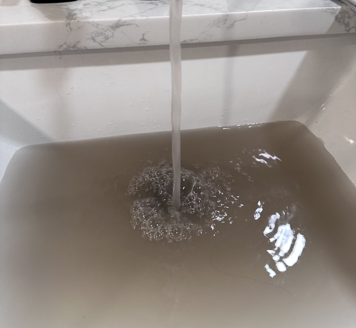 NoSpookyWriter's tweet image. Nothing like turning on the tap and discovering your water has gone ominously dark. Again.  #NoFilterNecessary #CryingInside