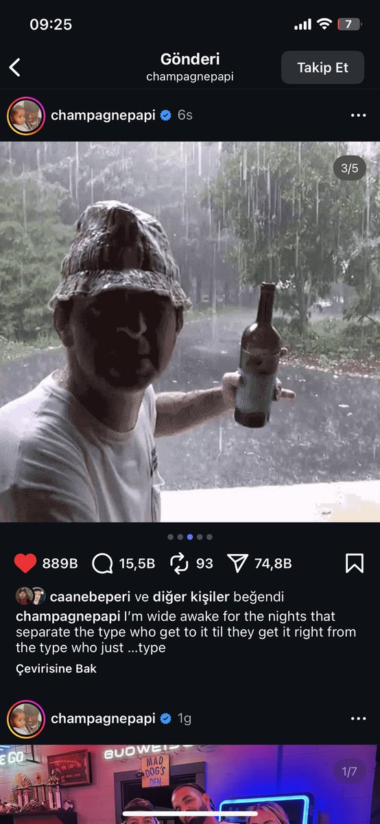 drake idris ustayı paylaşmış bu gurur hepimizin