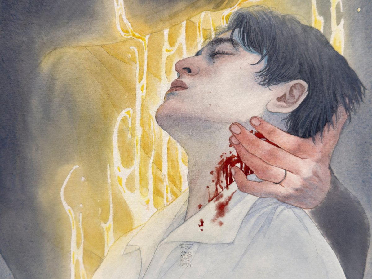 artistlin8's tweet photo. "Fallen"
.
#JossGawin 
#MyGoldenBlood‍ 
MarkTong x watercolor https://t.co/5Fug8WAp9i