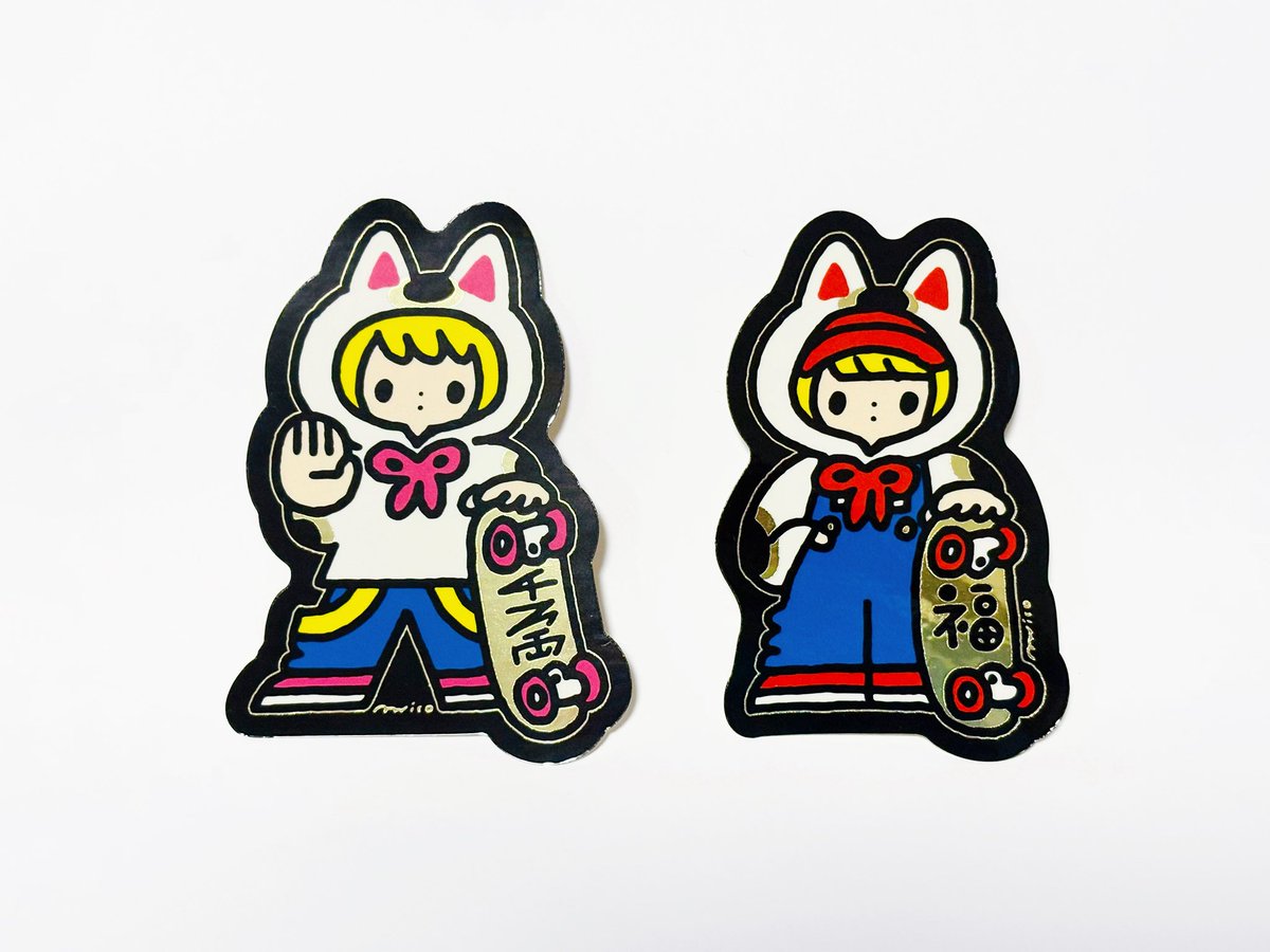 「招き猫のステッカー届きました 金色ぴかぴか小判 #デザフェス61 #デザインフェ」|paricoのイラスト