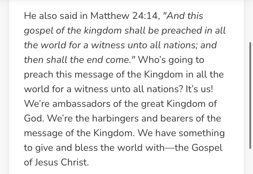 rodf_1's tweet photo. SUN JUN 29 2025

HERALDS OF THE KINGDOM.

Who’s going to preach this message of the Kingdom in all the world for a witness unto all nations? It’s us!

How many are you going to reach with today’s devotional using your platform?
#rhapsody
#rin 
#PastorChris 
#PastorBennyHinn https://t.co/an8SyEUNRV