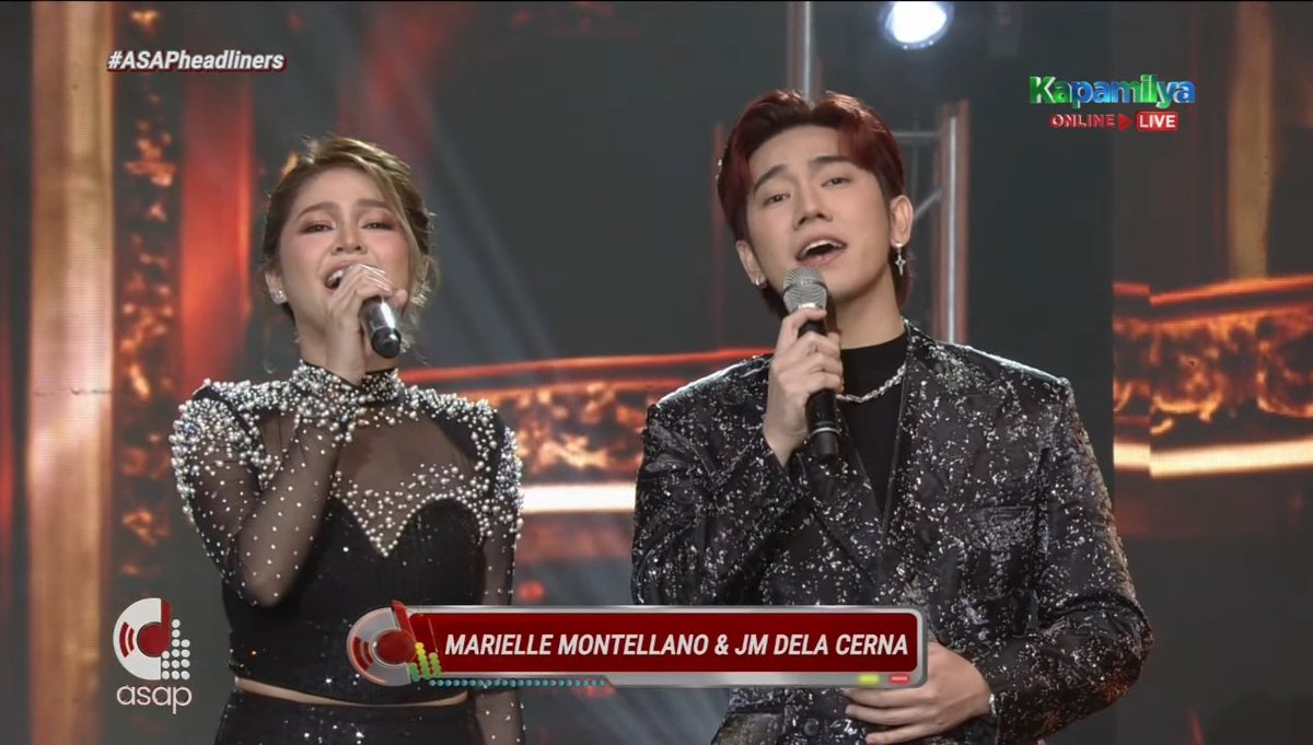 MrLeiho's tweet photo. Asap Champions JM Yosures Khimo Lyka Estrella Carmelle Reiven Umali JM dela Cerna Marielle Montellano with Mr Jed Madela.

Voice Performances plus their looks very sophisticated in their jet black outfits is on point. 👍 #JMielle #ASAPheadliners https://t.co/ghOsURiQbY