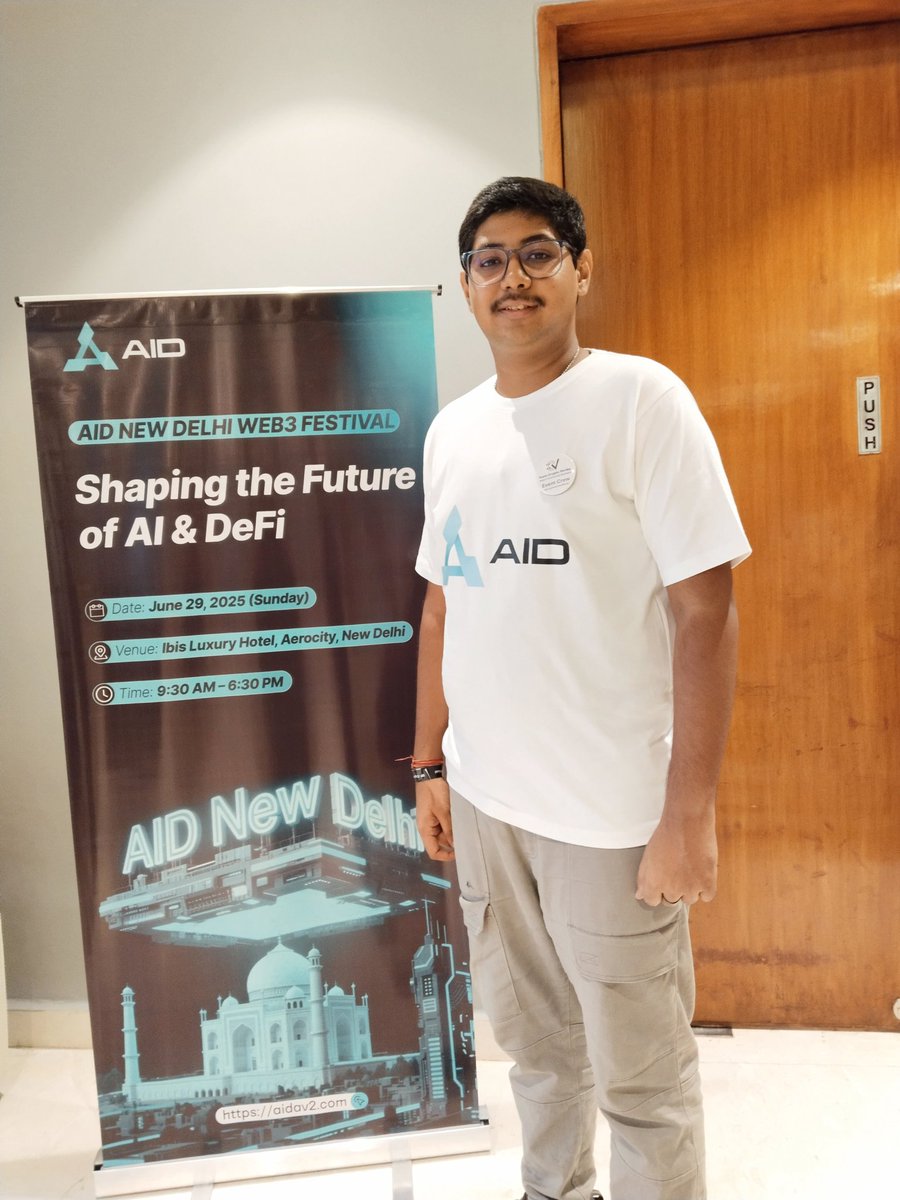 ankitencoder's tweet image. 🌍 Had the opportunity to attend and volunteer at the AID DApp event — an inspiring gathering of builders, thinkers, and change-makers working at the intersection of tech and impact.
@AIDAv2_official