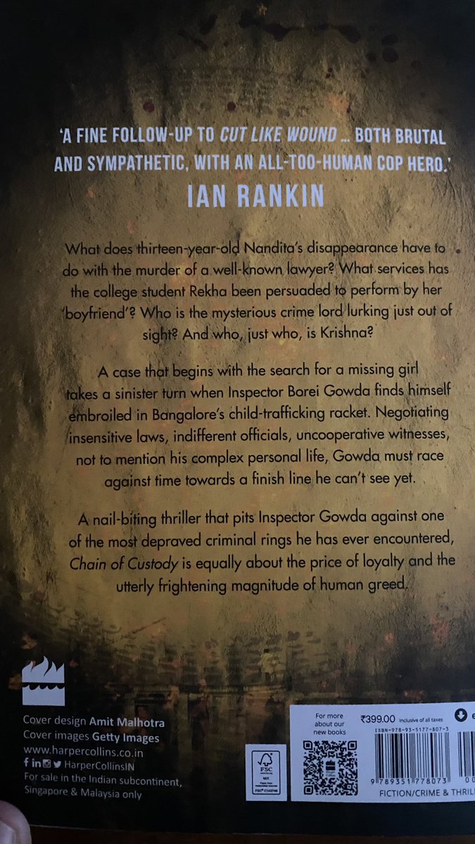 I am reading certain books again the way I’ve been revisiting certain films from the 90’s. 

CHAIN OF CUSTODY by Anita Nair is one of them. Still as gripping as the first time.

Strongly recommended.