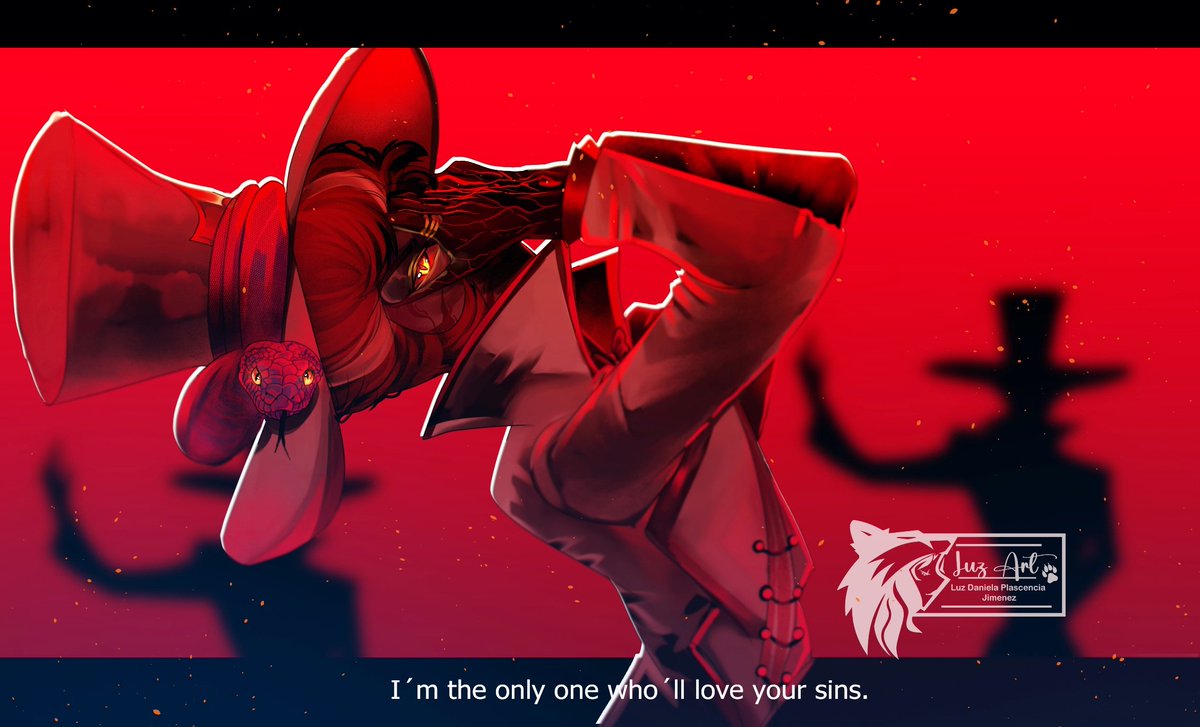 LuzcyBell's tweet photo. Since this scene came out in the movie I had to do it...and I don't regret it!!!!!💜🐍🔥. 
@OgrenJack0487

#KPOPDEMONHUNTERS #luciferhazbinhotel #HazbinHotelLucifer #HazbinHotelFanart https://t.co/bwNXFw9cuE