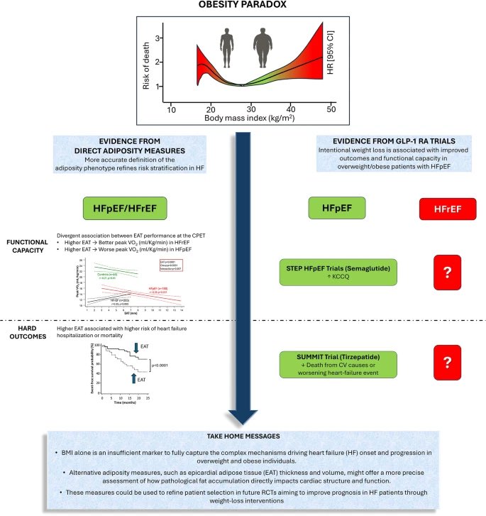 Refining the link between obesity and heart failure: GLP-1 receptor agonist trials and studies adopting direct adiposity measures

recent GLP-1 RA trials suggest intentional weight loss positively influences outcomes in overweight/obese patients with HF

cardiab.biomedcentral.com/articles/10.11…