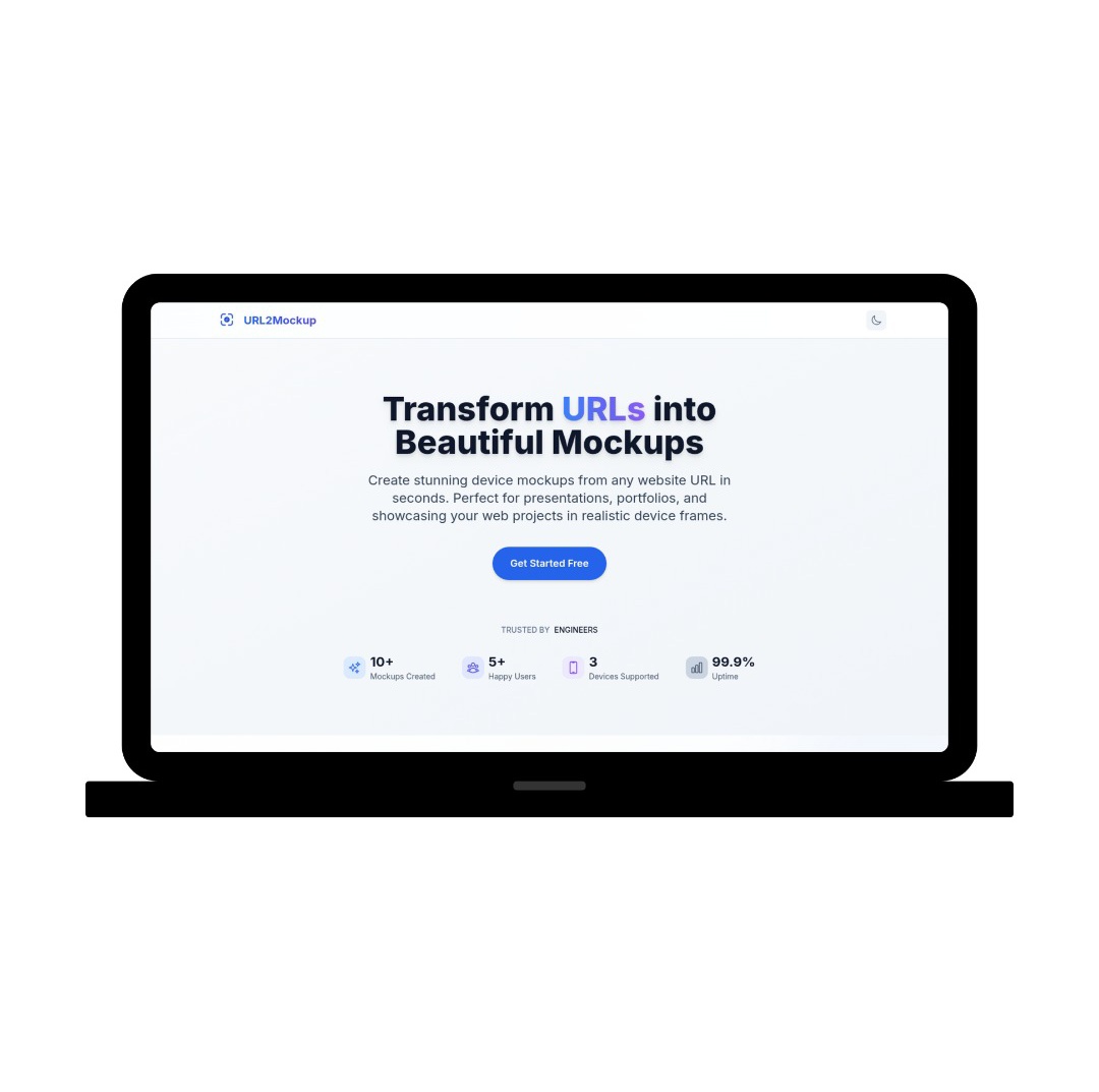 iamvs2002's tweet image. In case you need device mockups for your website, you may use url2mockup.com

A free website to create device mockups from just website url!

Devices supported: 
✔️ Laptop 
✔️ Tablet 
✔️ Phone

#mockups #freetool #buildinpublic