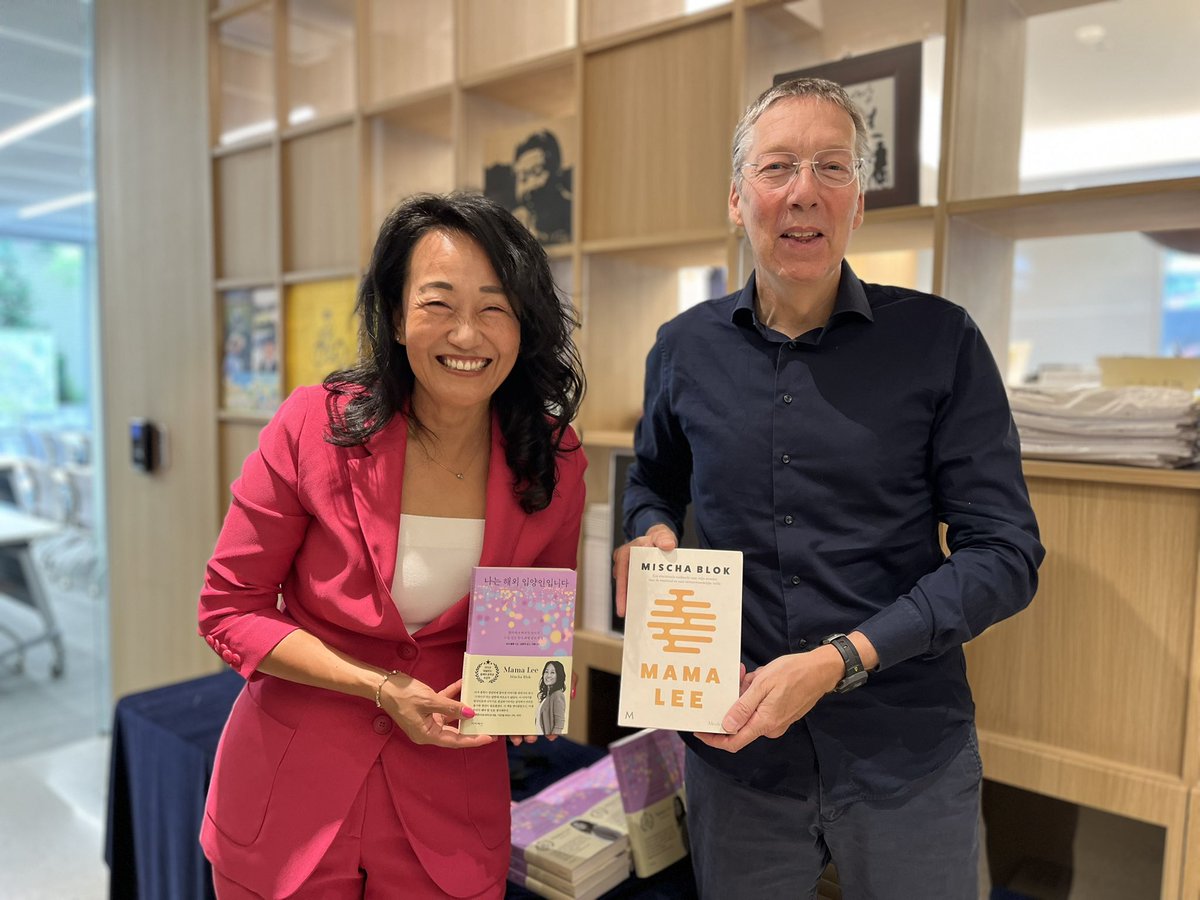 Peter van der Vliet (@vlietseoul) on Twitter photo Congratulations to Mischa Blok on the launch of the Korean language edition of her book, Mama Lee. Congratulations to Mischa Blok on the launch of the Korean language edition of her book, Mama Lee.