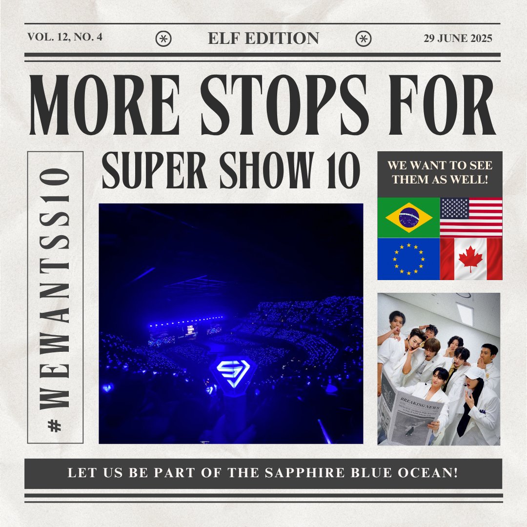 ‼️ REMINDER: MASS-TWEETING ‼️

Today, 29 June, 6-9 PM CET! ⏰
Collab with <a href="/USAELFCENTRAL/">USA ELF 💙 #SUPER JUNIOR FOREVER✨</a> <a href="/ELFCANada15/">ELF CANada</a> <a href="/elf_spanish/">Spanish ELF 🇪🇦</a> <a href="/sujubr/">SUJUbr💙 #SuperJunior25</a>! 
Let our voices be heard - together! 🫵
Save this pic and post it with the hashtags! 🔥

#WeWantSS10
#WeWantSS10inEurope🇪🇺
#Please_Add_More_SS10_Dates