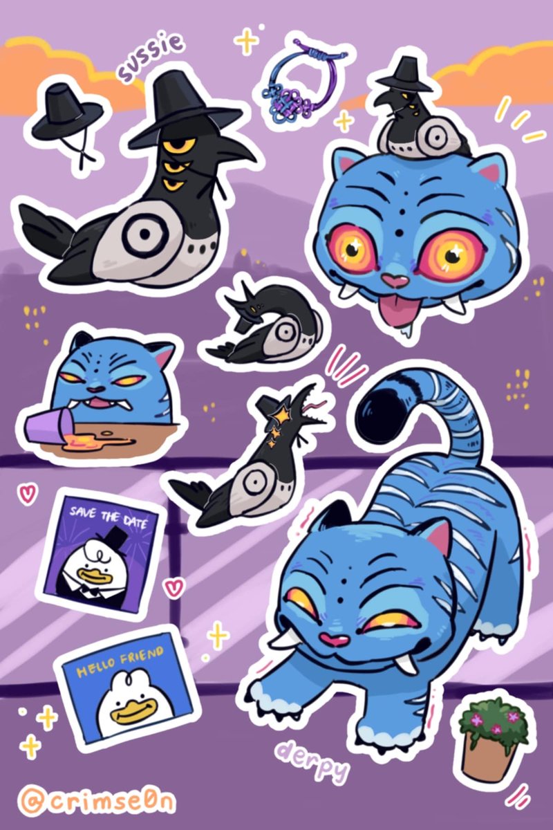 first time ive been inspired to make a sticker sheet !! will have them at AX 🐅🐦‍⬛

#kpopdemonhunters