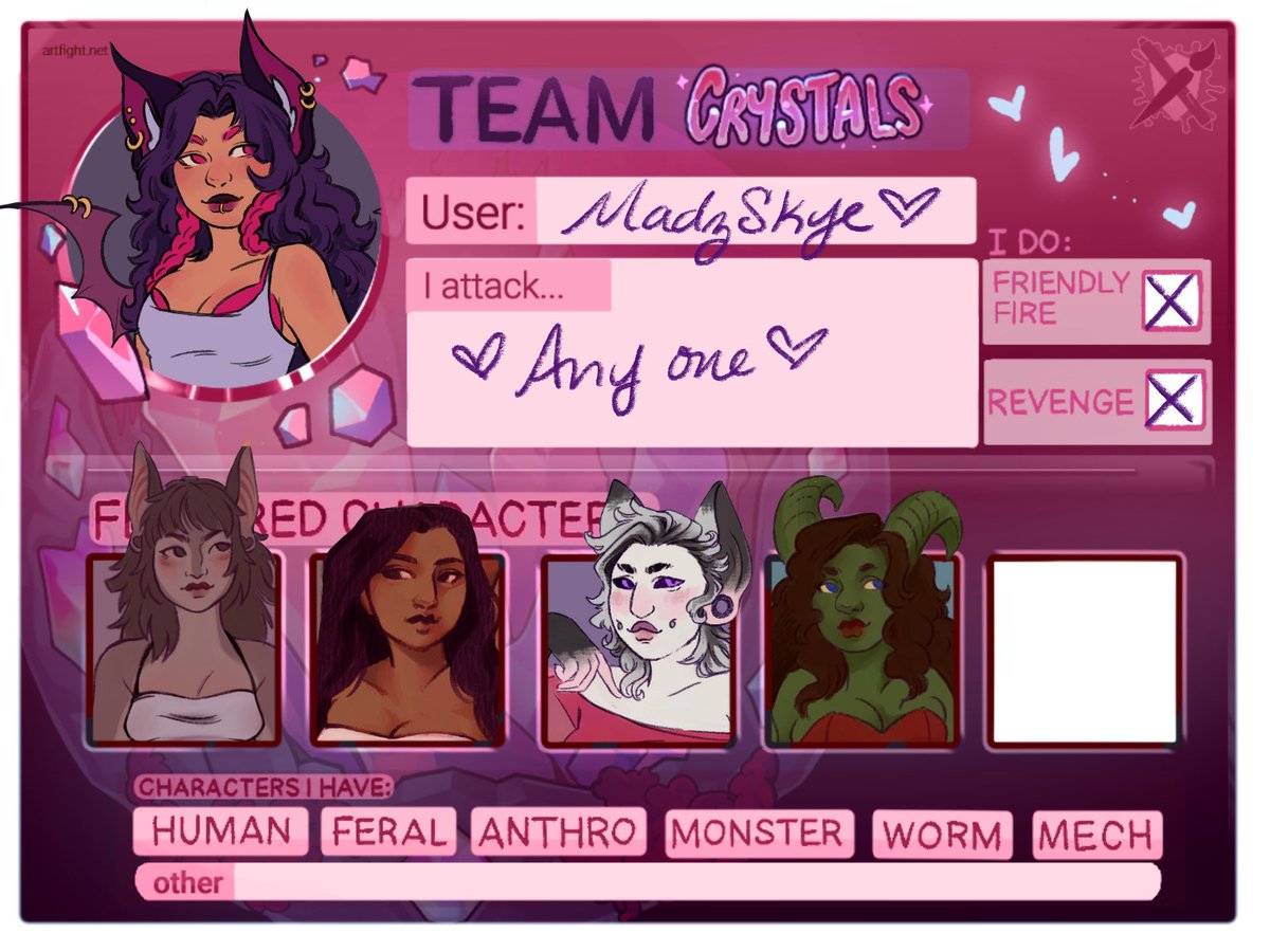 Tentatively participating in artfight again this year!!