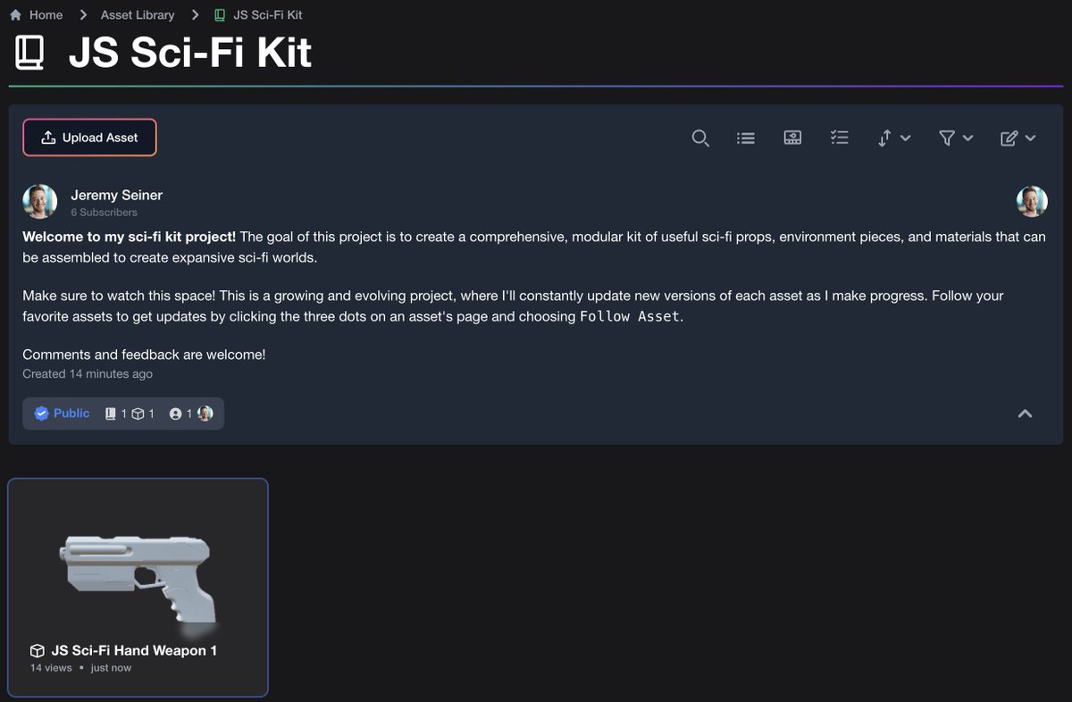 jeremyseiner's tweet image. I'm super excited to announce the start of a fun project where I'll be creating a library of sci-fi assets with the aim of being able to kitbash and craft large sci-fi worlds and experiences! Check it out here on @HelloPolyverse !
hello.polyverse.cloud/Assets/bc22bb2…
