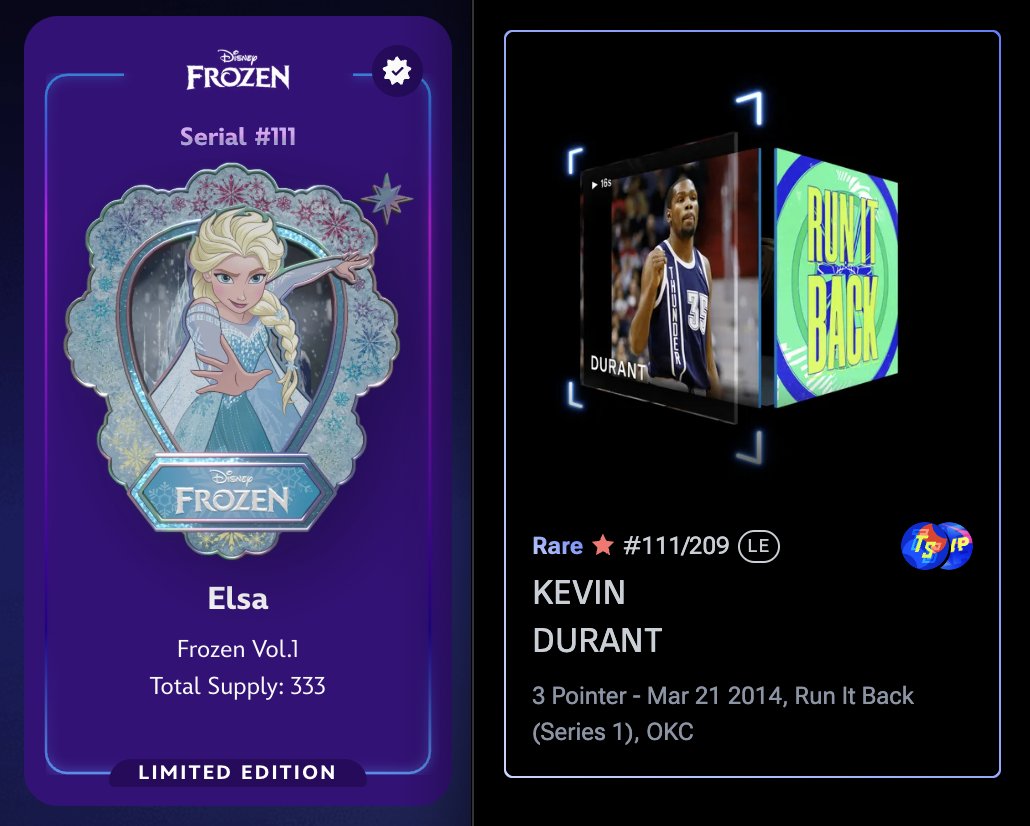 two grails

<a href="/NBATopShot/">NBA Top Shot</a> <a href="/DisneyPinnacle/">DisneyPinnacle</a> <a href="/dapperlabs/">Dapper Labs</a> <a href="/flow_blockchain/">Flow.com</a> 
#NBATopShotThis #DisneyPinnacleThat