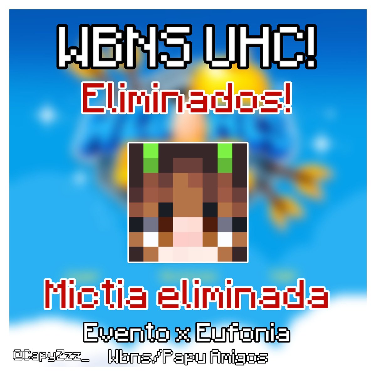 CapyZzz_'s tweet photo. La primera eliminada por PVP! ⚔️
-Mictia fue perseguida hasta la muerte por Shadoune y su equipo Hero, acaban con ella siendo eliminada 🕊️
>Clip abajo!
#UHCWebones https://t.co/9oM2II7E9G
