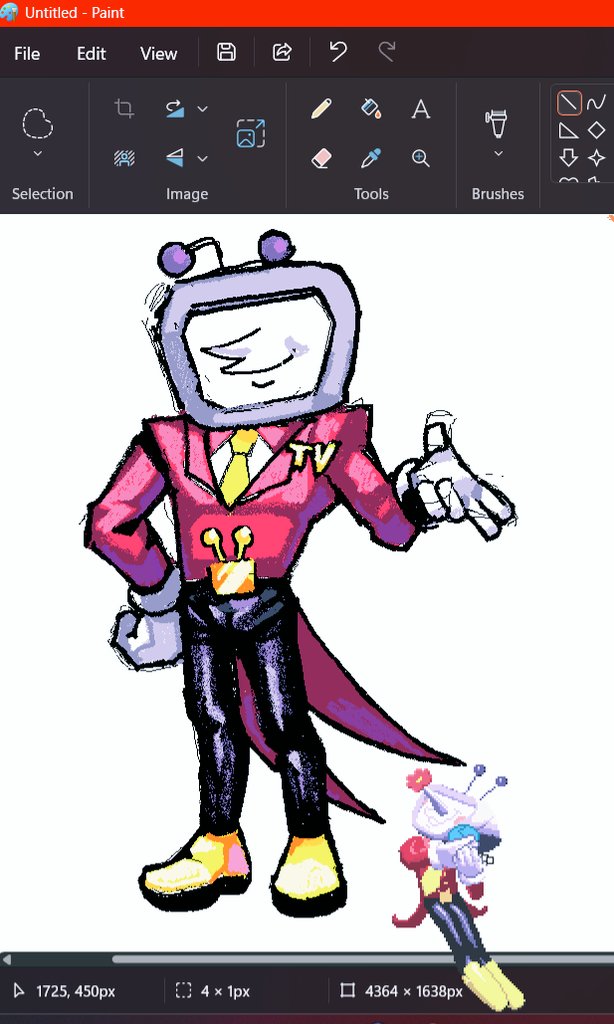 CHI_KenNugget's tweet image. Doodled Tenna in MS Paint while I was in a meeting with the backstage folks hehe.
#Deltarune #Tenna