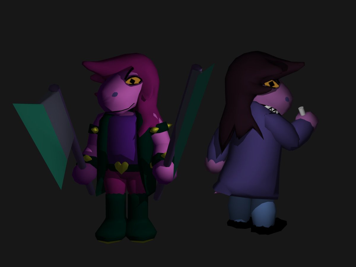 I tried to make a N64 styled Susie!! #Deltarune