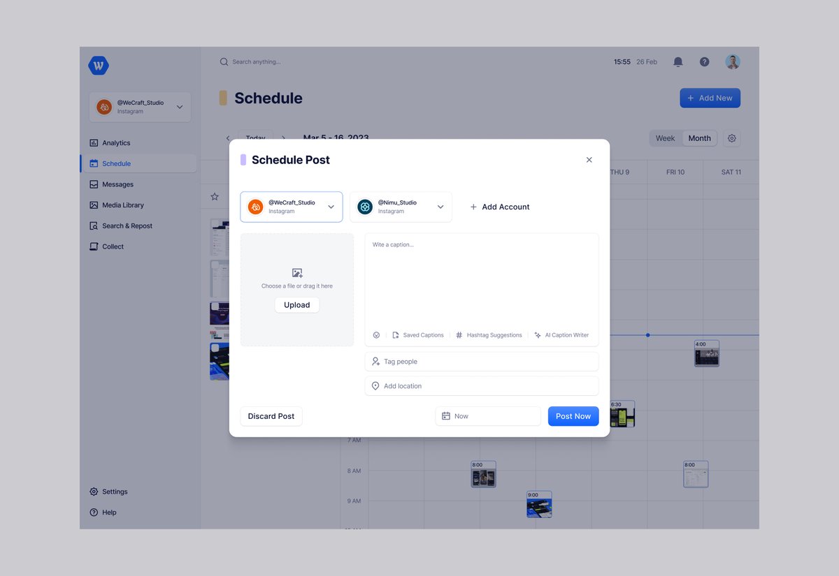 Social media schedule post overview
-
Currently open for new project 🤝