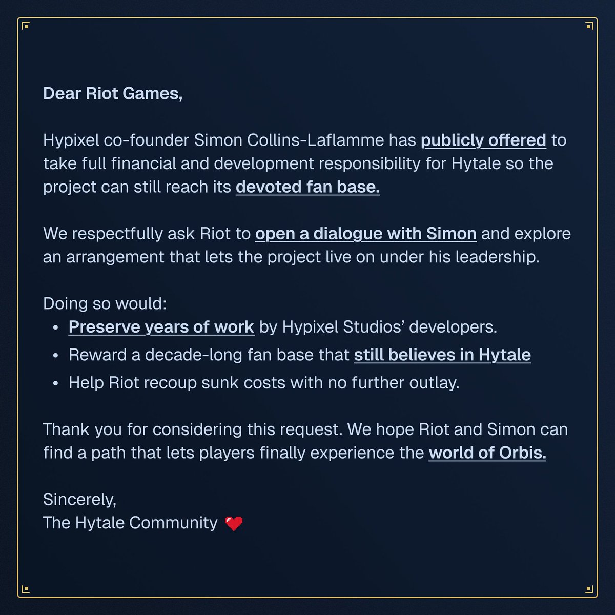 ZorlanR's tweet image. Bueno una ves mas @riotgames #SaveHytale y por si pinta @valvesoftware
