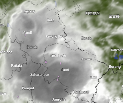 cyclo_cast_wx's tweet photo. #SeverWx alert | #Uttarakhand - Next 96 hours   

Moderate to heavy rains likely at various places of #uttarakhand and #HimachalPradesh for the next three to four days. Also risks of cloud bursts, flash floods and landslides exists.  
(1/n) https://t.co/2cNPCeFbIe