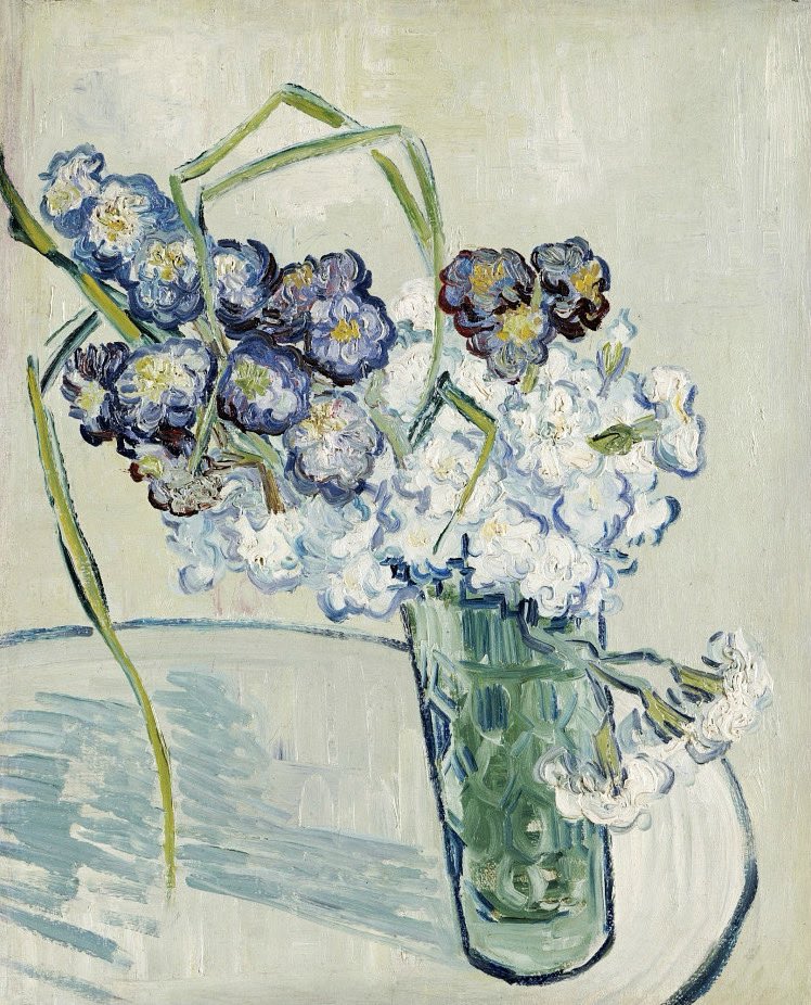 VanGoghTheLife's tweet image. #VanGogh of the Day: Glass with Carnations, June 1890. Oil on canvas, 41 x 32 cm. Private collection.