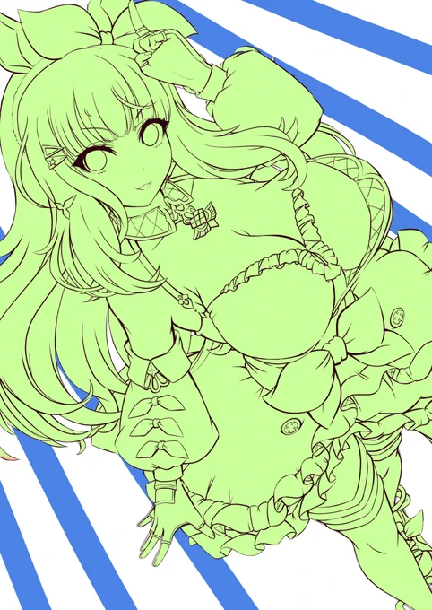 おそようございます。ペン入れ終了したので色塗っていきます(;'・ω・) 今更気づいたけどこのポーズ、天の道を往き総てを司ってるな…(;^ω^)