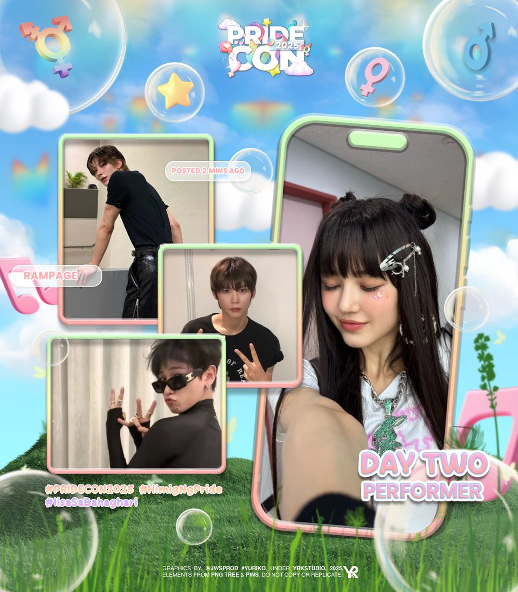 This is Reira reporting live from the green room with some behind-the-scenes pics! 📸 

Alyx is queasy with stage fright, Jack is doing just fine, and Mylo is overflowing with energy as usual 😅

We can’t wait to see you soon! 🩷✨

#PRIDECON2025 🏳️‍🌈
#HimigNgPride
#IisaSaBahaghari