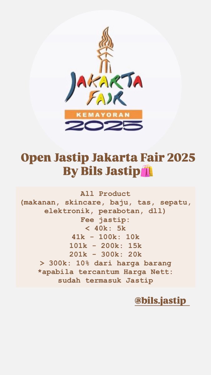 bilanaila's tweet photo. *OPEN JASTIP BILS JASTIP*

All Product
(makanan, skincare, baju, tas, sepatu, elektronik, perabotan, d11)
Fee jastip:
< 40k: 5k
41k - 100k: 10k
101k - 200k: 15k
201k - 300k: 20k
> 300k: 10% dari harga barang
*apabila tercantum Harga Nett:
sudah termasuk Jastip

Happy Shopping💗 https://t.co/WdMt20BuKv