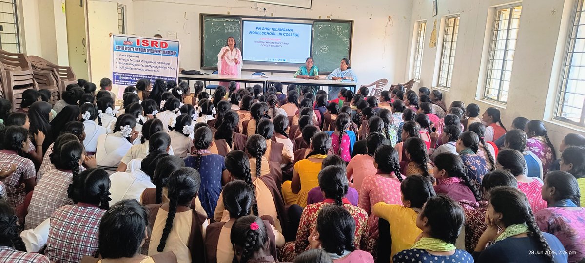 isrdkmr's tweet photo. "Empowered women empower the world."
ISRD conducted a Women Empowerment Workshop at Govt. Model School, Sadashivanagar.
💬 “A woman is the root of creation. Let her dream, let her rise.” – Solanki Ravali, ISRD President
#WomenEmpowerment #ISRD #GenderEquality #RuralLeadership https://t.co/VQrZbmsgU2