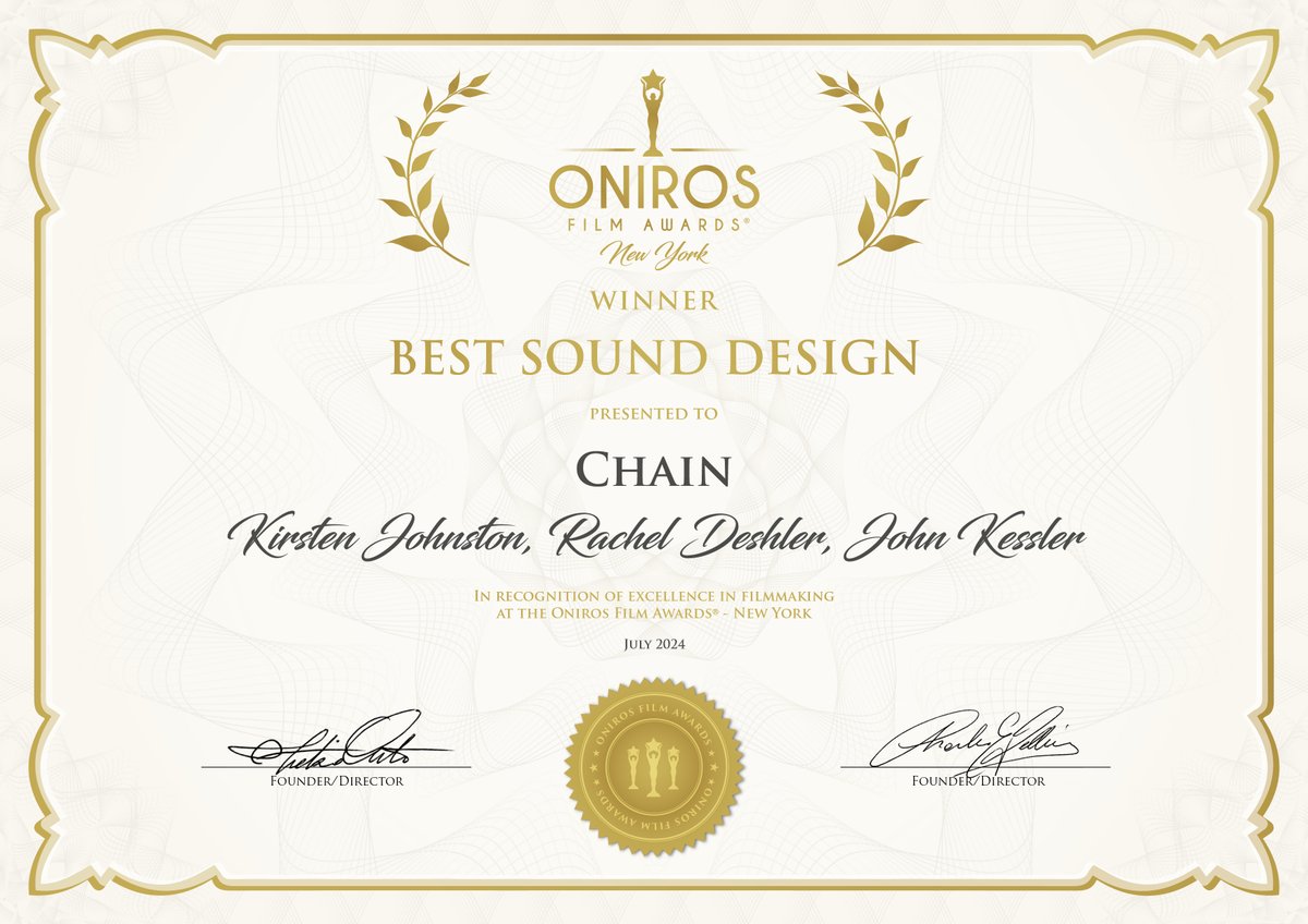 Chain_Animation's tweet image. It’s an honor to share that we’ve received Winner certificates and laurels from the Oniros Film Awards® - New York! Your support and acknowledgment of our work truly inspire us to keep pushing creative boundaries. ~ \\ ( ^ O ^ ) // ~ 😍🥰😘🤩🥳👍
#OFA