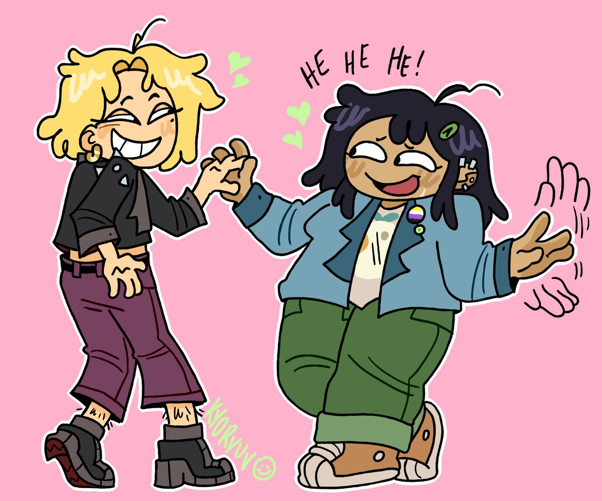 kyoryuv's tweet image. and then i was like... i should draw sasharcy! #amphibia