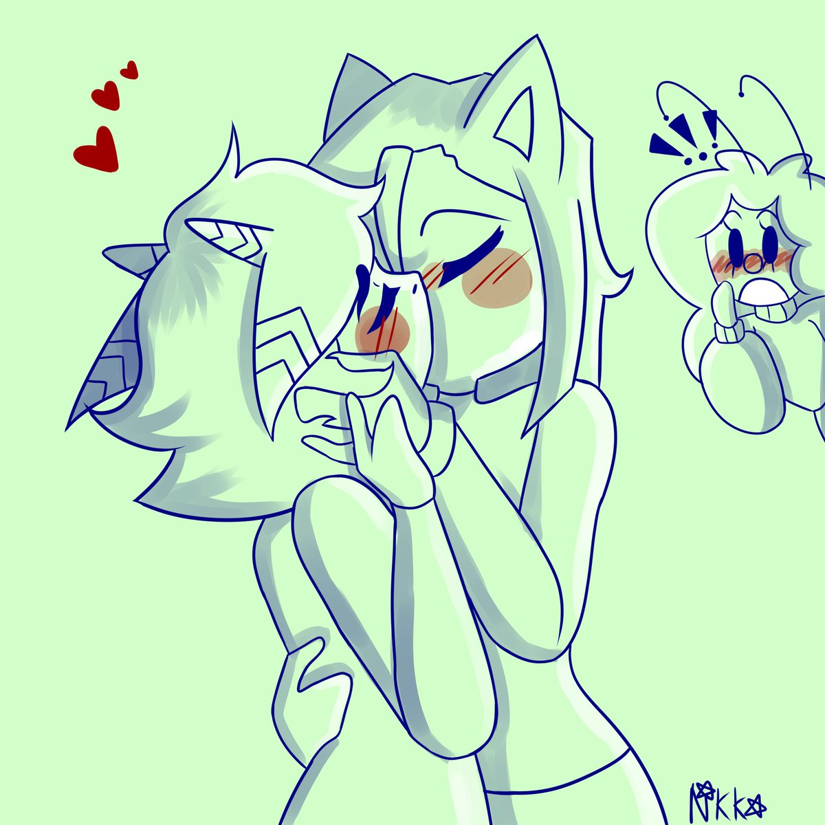 Creo que después de esto plas no va a querer apostar conmigo JAKAKAK, dibujito que hice ya que el <a href="/plasmbite/">Plasmbite | VTuber ES 🐉</a> perdió, que vivan los novioooos awwww ( si me dio flojera de pintar)