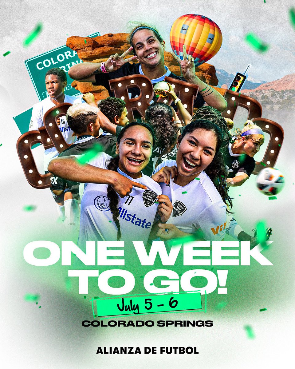 ¡Nos vemos en 1 semana, Colorado Springs! 🔥

#AlianzaDeFutbol