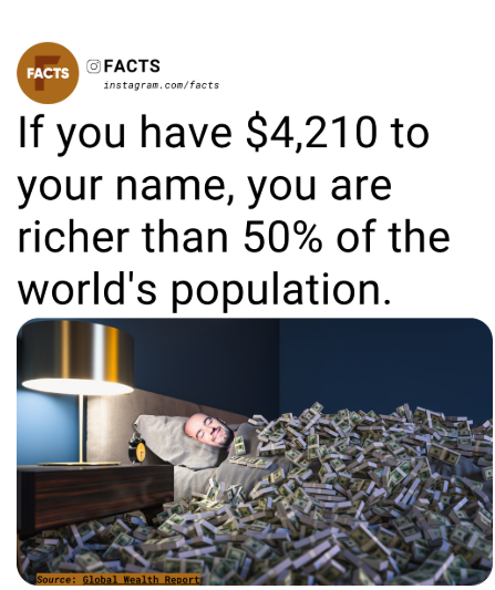 Stop trying to make us poor people feel rich 😂