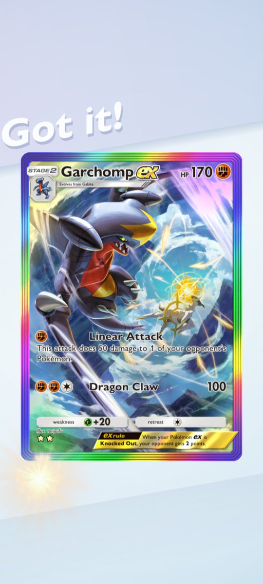 _Tunic_'s tweet image. After 5 months of pulling packs I FINALLY got both Garchomp full art EX's and it took a whole god pack for me to just get ONE