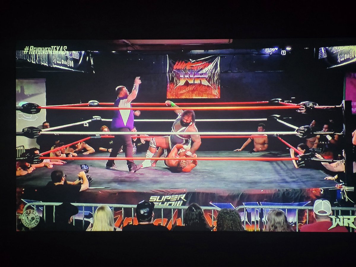tall_ny's tweet photo. Brick Savage went over JD Griffey via referee stoppage in the finals of the WR Texas Title Tournament to become the inaugural WR Texas Champion! #RevolverTEXAS https://t.co/o2HmOvZjQM