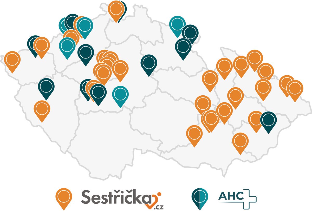Česko stárne. Služby (zdravotní i sociální) pro seniory doma + v zařízeních = AHC. Po celé ČR:
➡️ oranžová domácí péče sestricka.cz
➡️ zelená péče v rehabilitačních, odlehčovacích a senior centrech ahc.cz