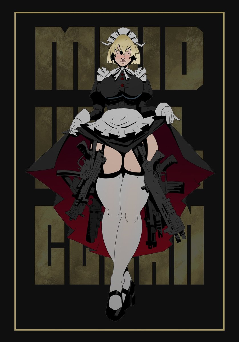BenjaminTobitt's tweet image. The Gun Maid will tackle any stain.