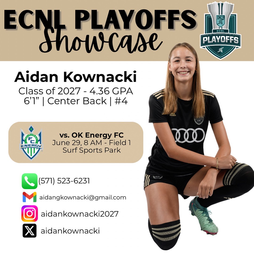aidankownacki's tweet photo. I’m pumped for game three of ECNL Playoffs! A HUGE thank you to all of the coaches who came out to my game today! https://t.co/CEVcTChrA6