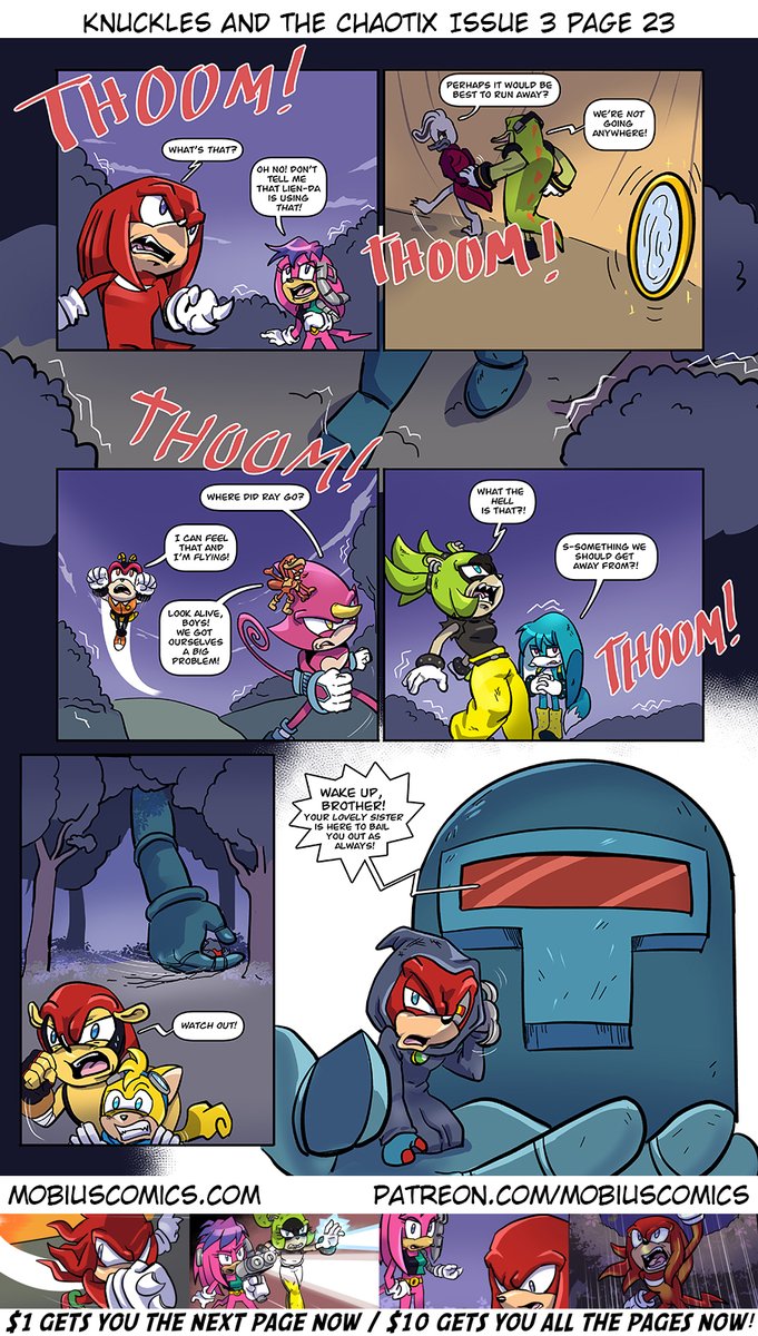 Art: <a href="/pure_amsel/">who am i, really ✨(17+)</a>
Here’s the newest page of Knuckles and the Chaotix! Help support this comic by retweeting, visiting the site, or being a patron! Every bit helps and thank you very much!
#Sonic #KnucklesTheEchidna #fanart