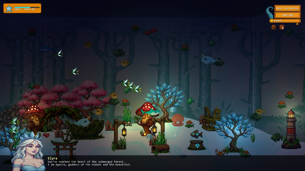 MympaDev's tweet image. Did you know each NPC sells different magical creatures for your aquarium? 🧜‍♀️✨

#pixelart #gamedev #indiedev #devlog #ドット絵 #chillquarium #stardewvalley