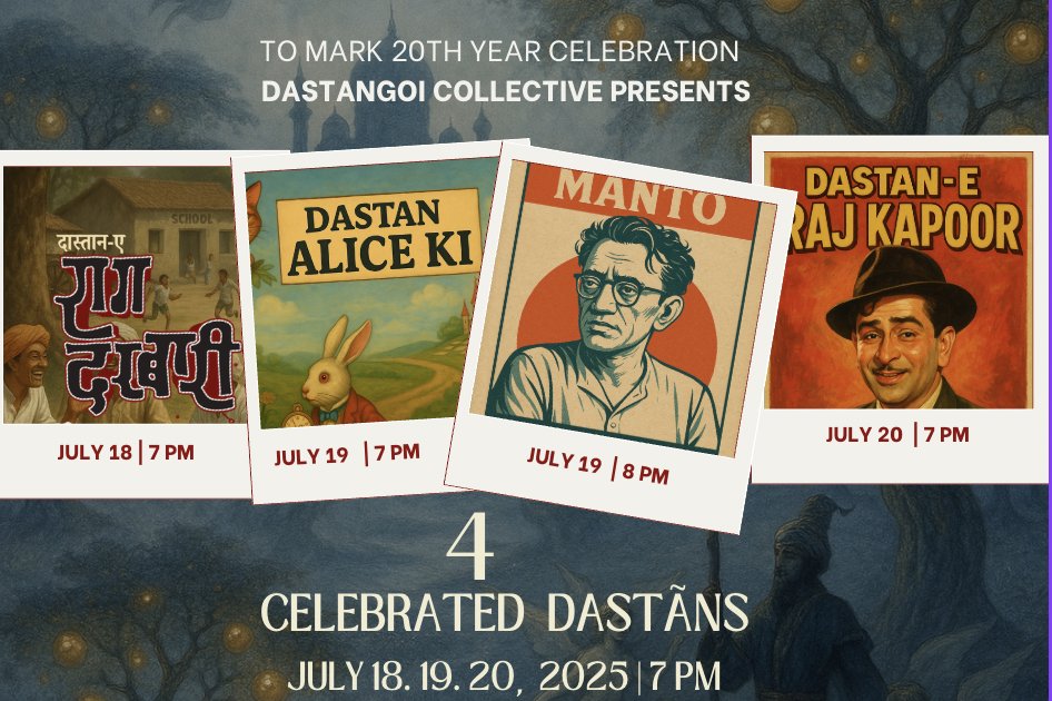 Reviving Dastangoi meant decoding a literary universe rich with fantasy, wit, history, and philosophy. It demanded a kind of commitment that could turn performance into prayer. 
Venue - LTG,  Mandi house, New Delhi.
Tkt Rs. 500 &amp; Rs. 300 on book my show. #mahmoodfarooqui