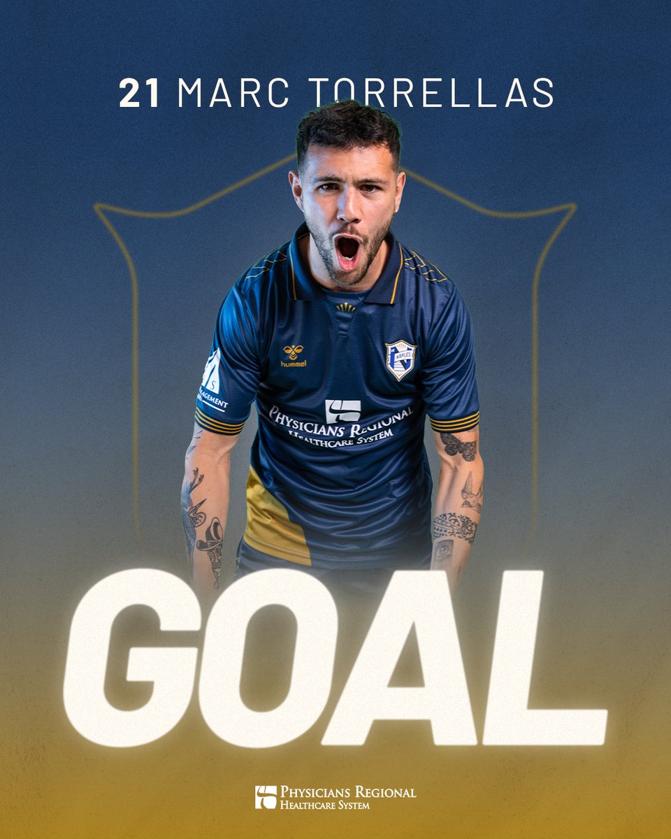 fcnaples_'s tweet photo. FIRST FOR TORRELLAS 🔥
Presented by @PhysiciansRegionalhealthcare 💪
#AVvNAP | 1-1
#FCNaples #USLLeagueOne #InauguralSeason #NaplesFl https://t.co/57HbKwfQB9