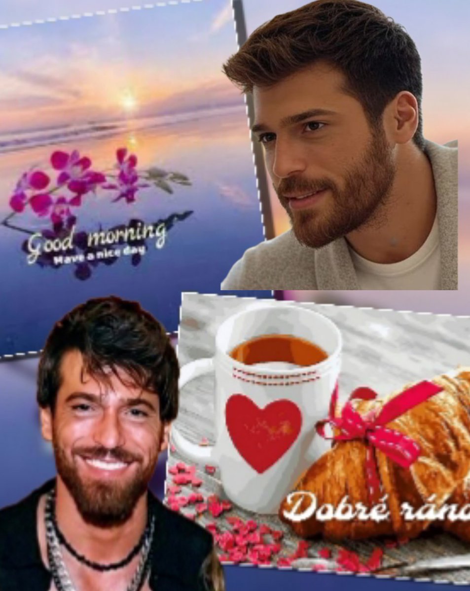 Dobré ráno děvčata 💖😄 Good morning 🌿🌼 Günaydin Can 🌹☕ Buongiorno 🌿🌺 Buenos días 🌻🪻. Hezké ráno a krásnou neděli. 🍀🐞☀️

#CanYaman 
#Sandokan #ElTurco 

#CzechFansCanYaman