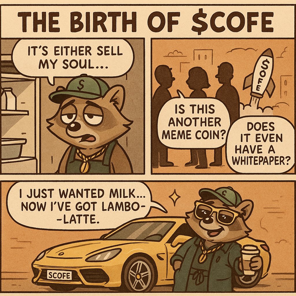 CyclistCrypto's tweet photo. All Beanzo wanted was milk… 🥛
Now he’s riding Lambo-latte dreams ☕🚀
Never underestimate caffeine-powered innovation.
#CoffeeCoin #Beanzo #MemeCoin #CryptoComics #Web3Humor #LamboLatte #WAGMI #DeFi #CryptoLife #BullishVibes #GMGN #CaffeinatedCrypto https://t.co/CSVDmNOfmF