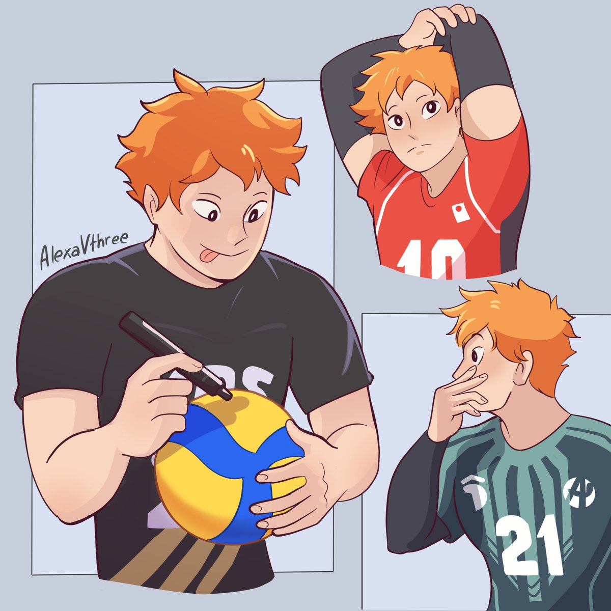 alexavthree3's tweet image. I watched this series a long time ago and I just made a fanart of Shoyo, hehe :3
#haikyuu #volleyball #hinatashoyo #ninjashoyo