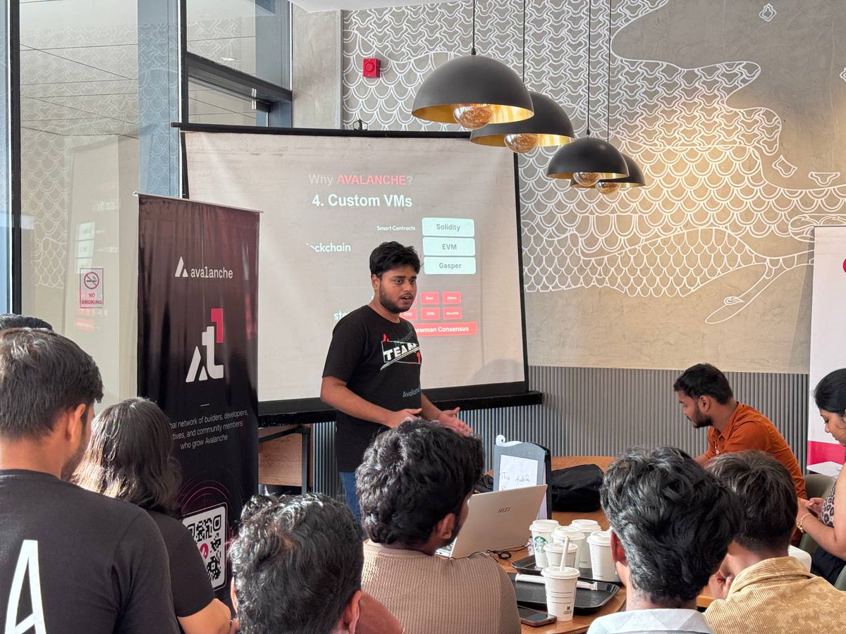 imdwij_'s tweet photo. Attended Team1 Builder Connect in Chennai by @AvaxTeam1

Discovered Avalanche’s modular design, Interchain Messaging, and how devs can build their own customized L1s. 🔺
Huge learning experience.

Thanks for hosting @vamsii 🙌 https://t.co/l7a5365X7M