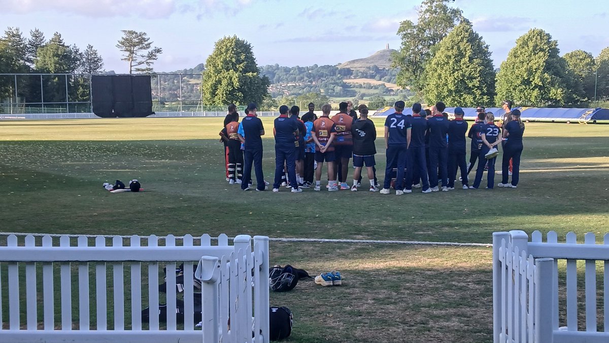 The mystical Glastonbury Tor provides the perfect backdrop to conclude the days play for visitors from Durban,SA.