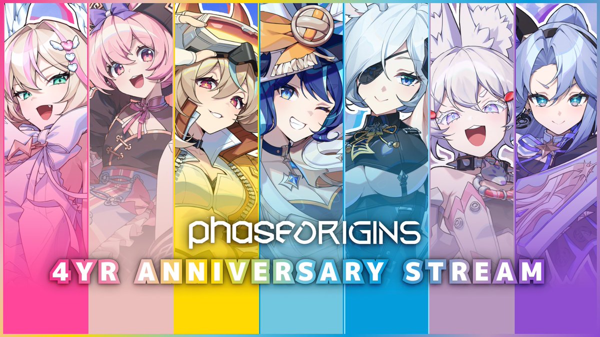 PhaseConnectJP's tweet image. ㊗1期生4周年🎉
1期生としてPhase Connectを引っ張ってきてくれたPhase OriginSの4周年記念配信が実施されます💝
配信日
6/30 10:00~(JST)
youtube.com/live/Xb37aOfSM…
4周年おめでとう✨
是非皆さんも一緒に彼女たちの記念日におめでとうを伝えてあげて下さい!…